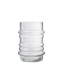 Vase avec bouée en verre transparent 14x14x20 cm
