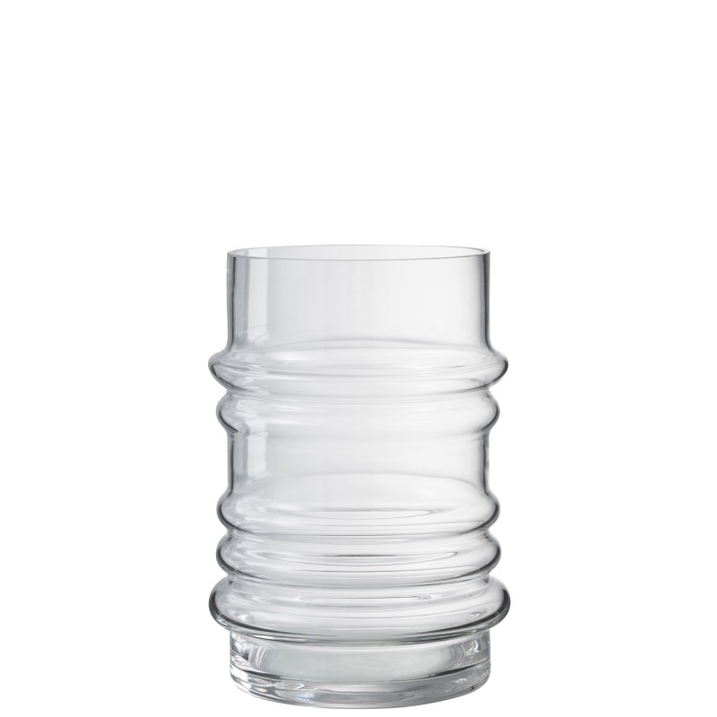 Vase avec bouée en verre transparent 14x14x20 cm Vase avec bouée en verre transparent 14x14x20 cm