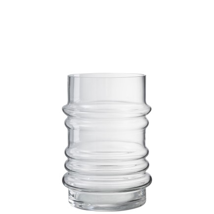 Vase avec bouée en verre transparent 14x14x20 cm