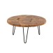 Table de salon en bois marron 80x80x36.5 cm Table de salon en bois marron 80x80x36.5 cm