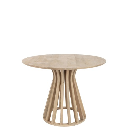 Mesa de madera natural 110x110x82.5cm
