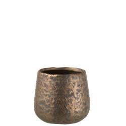 Cache-pot en céramique rond avec motif