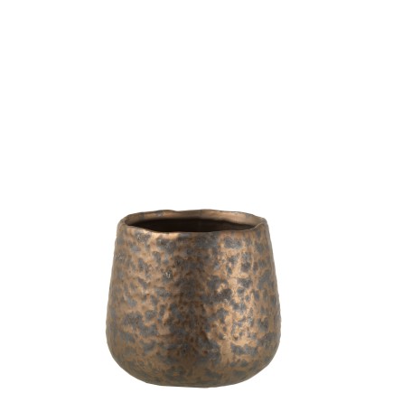 Cache-pot en céramique rond avec motif