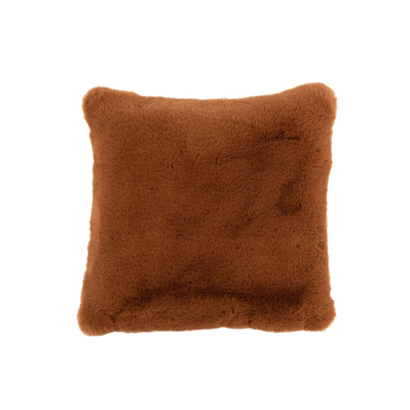 Coussin carré en polyester marron 45x45cm Coussin carré en polyester marron 45x45cm