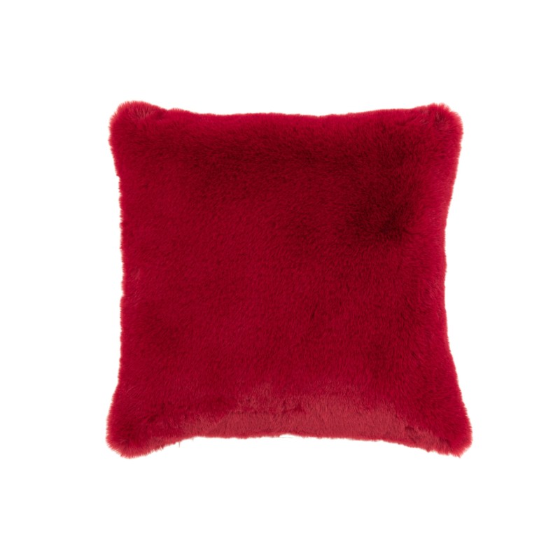 Coussin carré en polyester rouge 44x44cm Coussin carré en polyester rouge 44x44cm