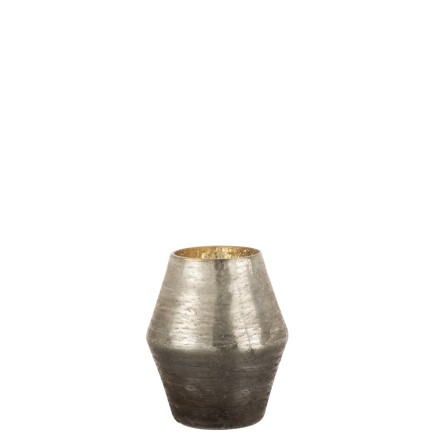 VASE MALOU VERRE ARGENT/GRIS SMALL