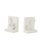 2 sujetalibros cisnes de resina blanco 7x11x14 cm 2 sujetalibros cisnes de resina blanco 7x11x14 cm