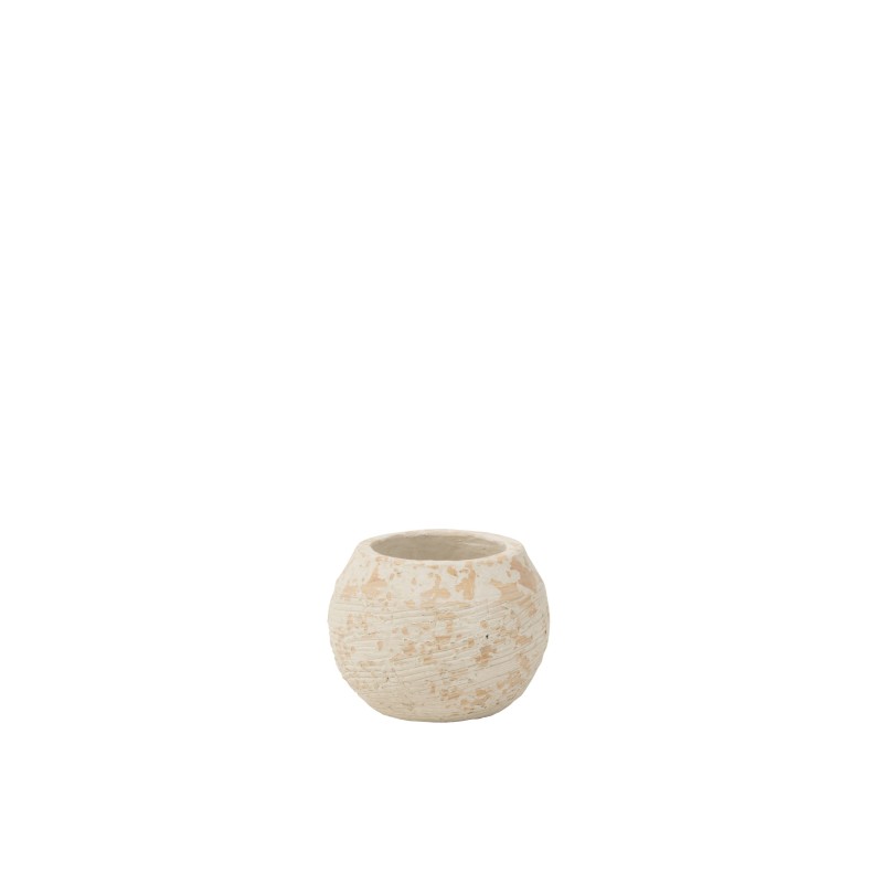 Cache-pot en ciment crème 17x17x13 cm Cache-pot en ciment crème 17x17x13 cm