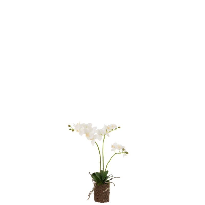 Plant d'orchidée en textile blanc 30x15x52 cm Plant d'orchidée en textile blanc 30x15x52 cm