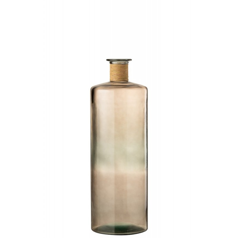 Vaso bottiglia in vetro marrone 25x25x75 cm Vaso bottiglia in vetro marrone 25x25x75 cm