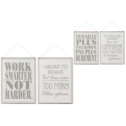 Set de 2 pancartes en métal gris 26.5x0.3x35 cm