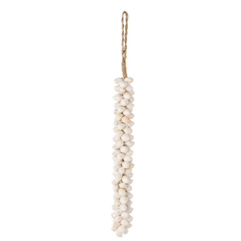 Suspensión de conchas de madera blanca 5.5x5.5x53 cm Suspensión de conchas de madera blanca 5.5x5.5x53 cm