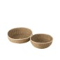 Conjunto de 2 platos de mimbre con borde blanco L46*l46*H14cm Conjunto de 2 platos de mimbre con borde blanco L46*l46*H14cm
