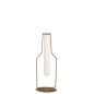Soliflor dorado en forma de botella con 1 tubo de vidrio de 26 cm de altura Soliflor dorado en forma de botella con 1 tubo de vidrio de 26 cm de altura