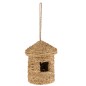 Nichoir rond en paille naturelle L20*l19*H49cm