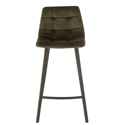 Cadeira de bar em metal verde 43x45x97 cm