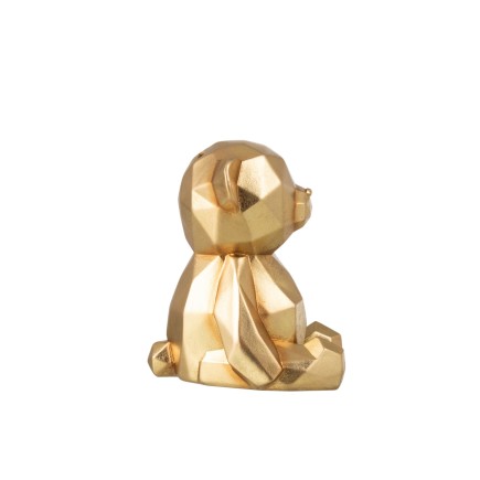 HUCHA OSO ORIGAMI RESINA ORO