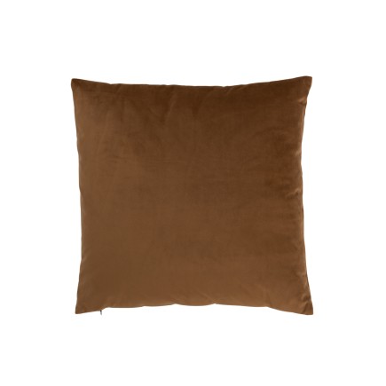 COUSSIN CARRE VELOURS COGNAC 45 cm