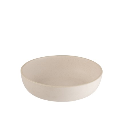 Assiette creuse ronde en céramique crème D23cm