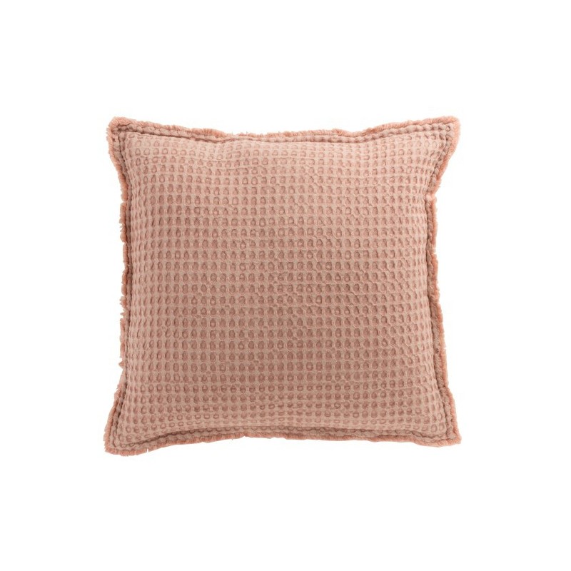 Cuscino in cotone rosa chiaro 50x50cm Cuscino in cotone rosa chiaro 50x50cm