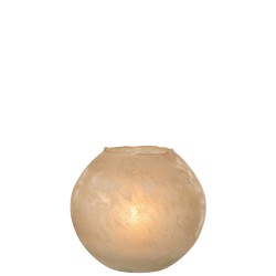 Vaso rotondo in vetro dorato 25x25x22 cm