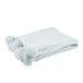 Plaid avec pompons en polyester bleu clair 176x128cm Plaid avec pompons en polyester bleu clair 176x128cm