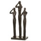Figurine 3 personnages de bout sur socle en résine brun 18x12x41cm Figurine 3 personnages de bout sur socle en résine brun 18x12x41cm
